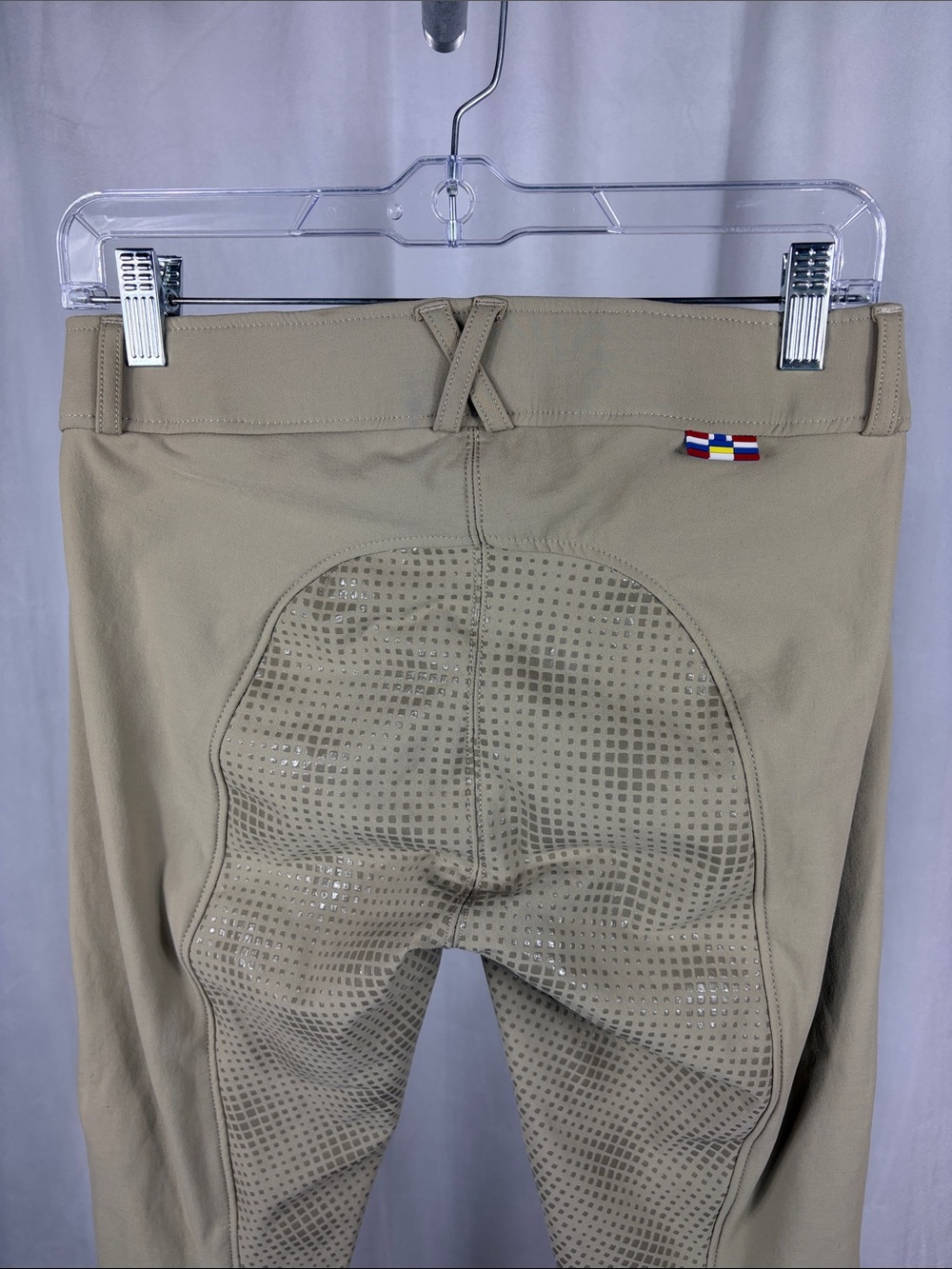 Horze Women’s Silicone Full Seat Equestrian Riding Breeches in Beige/Tan. - Picture 5 of 9